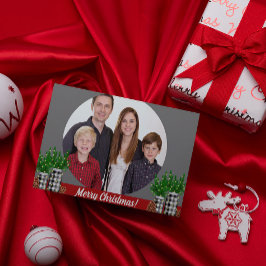 Cartões de Natal Personalizados Modernos Rústicos 