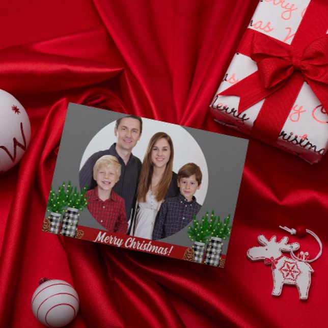 Cartões de Natal Personalizados Modernos Rústicos  (Criador carregado)