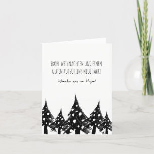 Cartões de Natal preto e branco