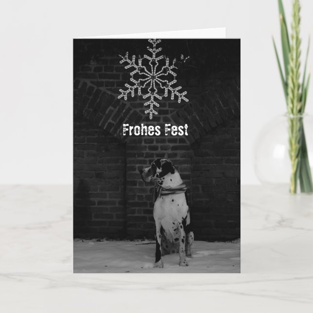 Cartões de Natal Preto e Branco (Frente)
