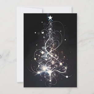 Cartões de Natal Pretos Únicos