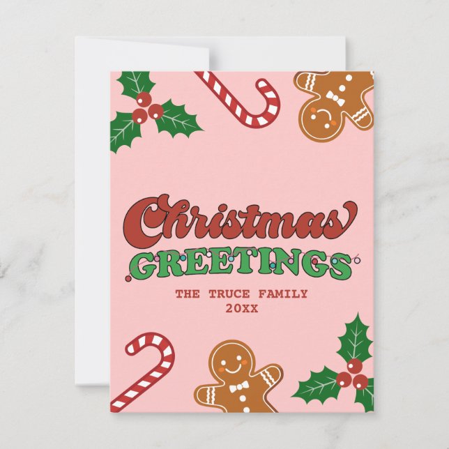 Cartões de natal retrorreflectores de Cute (Frente)