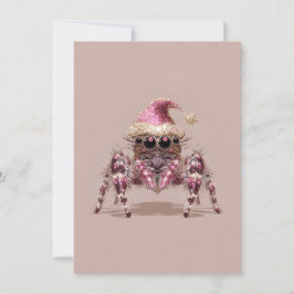 Cartões de Natal Rosa de Aranha Saltitante