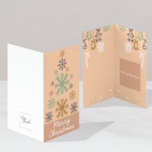 Cartões de Natal Rosa Modernos - Embalagem de 25