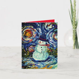 Cartões de natal Snowman Note