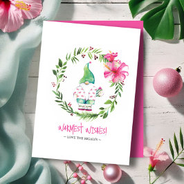 Cartões de Natal Tropicais em Aquarela Fofos