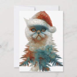 Cartões de Natal Únicos e Incomuns Gatos Abstratos