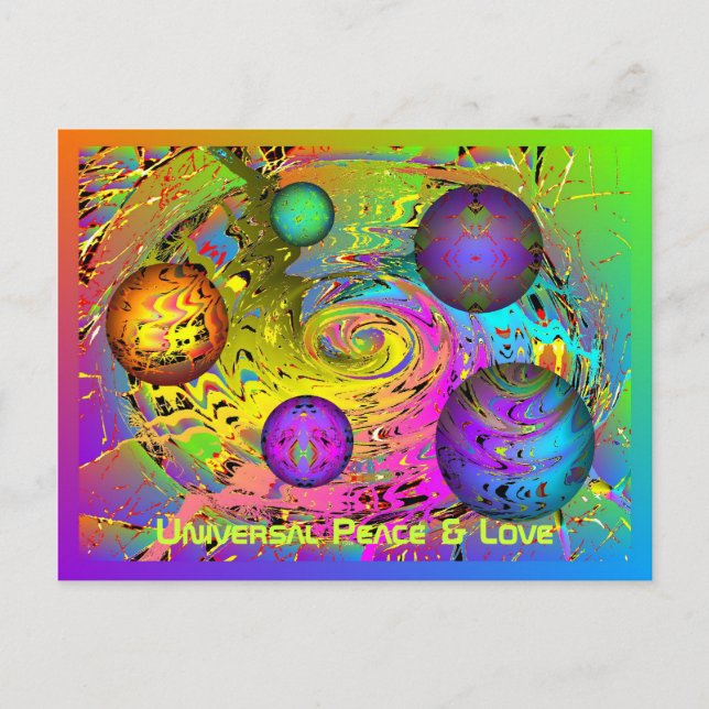 Cartões de natal universais da paz & do amor (Frente)