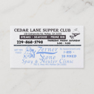 cartões de negócios combinados