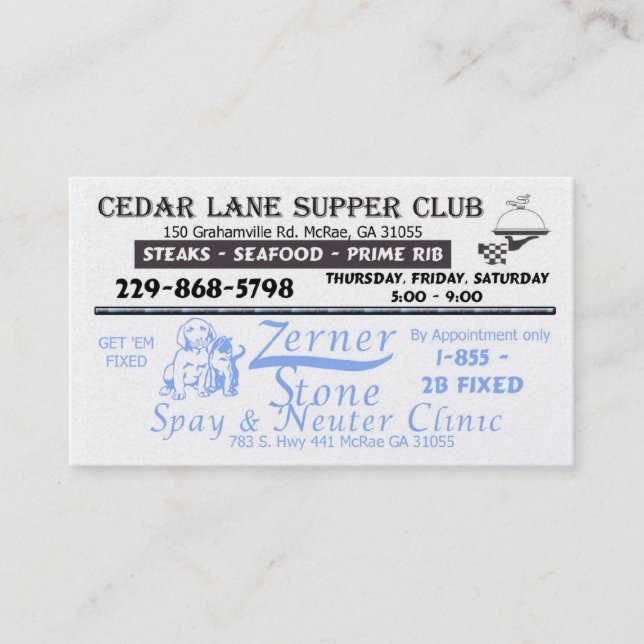 cartões de negócios combinados (Frente)