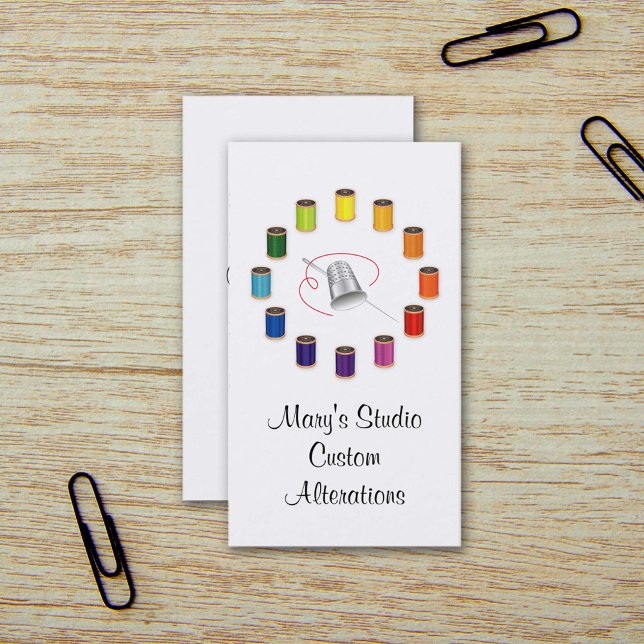 Cartões de Negócios de Costura (Sewing Business Cards
design for artists who love to sew, tailor, quilt, embroider or craft. )