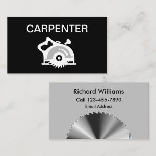 Cartões de Negócios de Empreiteiro Carpinteiro Leg