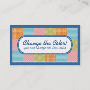 Cartões de negócios estofando dos artesanatos da