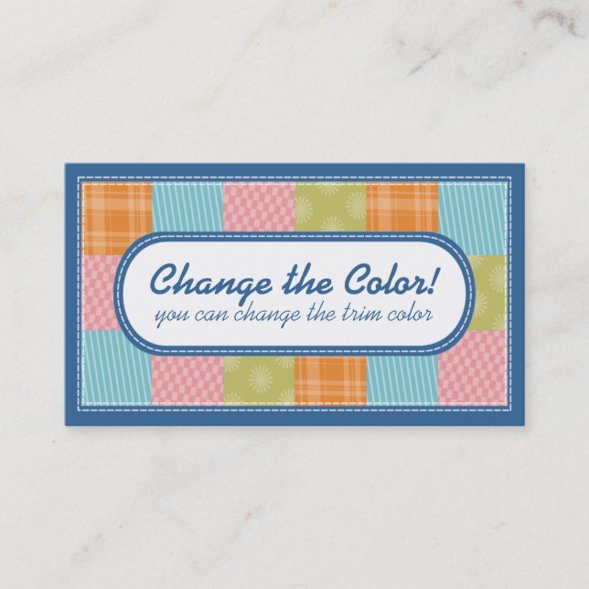 Cartões de negócios estofando dos artesanatos das (Frente)