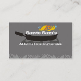 Cartões de negócios flamejantes da restauração do