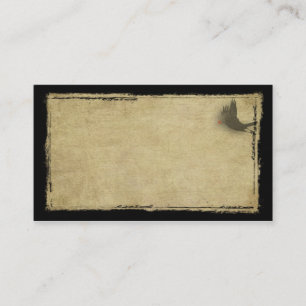 Cartões de negócios Prim do corvo preto pequeno