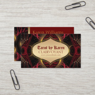 Cartões de Negócios Tarot do Templo da Deusa Verme