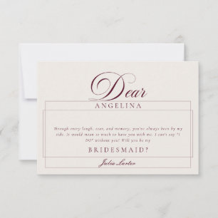 Cartões de Noiva Clássicos Ivory Burgundy para Cas