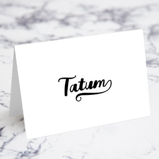 Cartões de Nome com Bold Brush Script M Swash