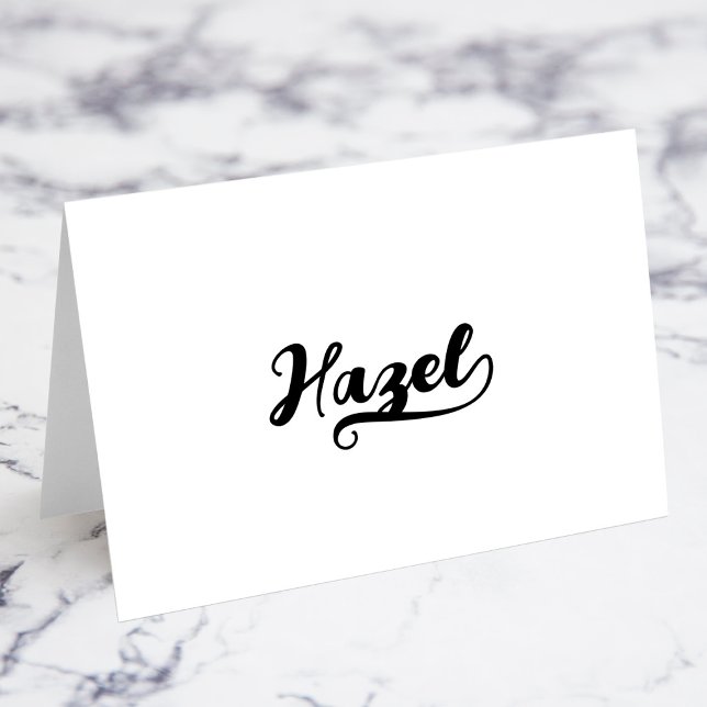 Cartões de Nome com Letra Bold Brush L Swash (Bold Brush Script L Swash Name Place Cards)