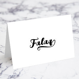 Cartões de Nome com Letra Bold Brush Script Q Swas