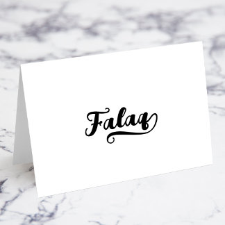 Cartões de Nome com Letra Bold Brush Script Q Swas