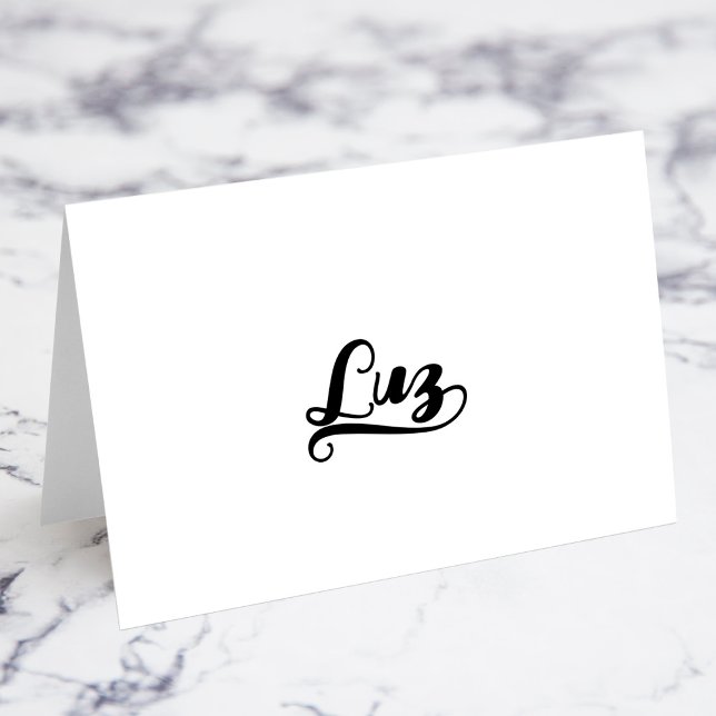 Cartões de Nome com Letra Bold Brush Z Swash (Letter Z Swash at the end for her name.)