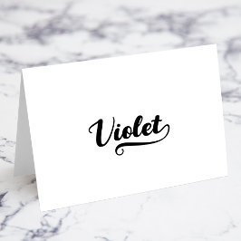 Cartões de Nome com Letra Swash Bold Brush Script 