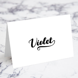 Cartões de Nome com Letra Swash Bold Brush Script 