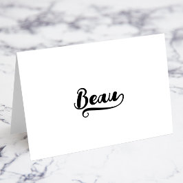 Cartões de Nome com Letra Swash Bold Brush Script 