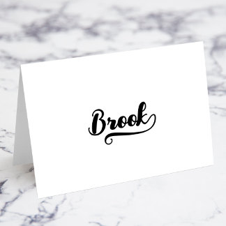 Cartões de Nome com Letra Swash Bold Brush Script 