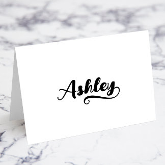 Cartões de Nome com Letra Swash Bold Brush Y