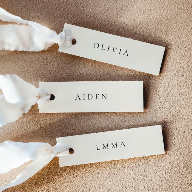 Cartões de Nome de Casamento Creme (Delivered untrimmed)