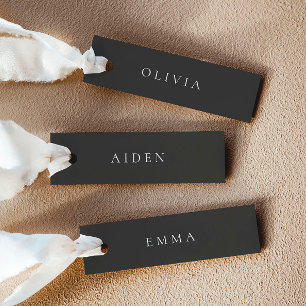 Cartões de Nome de Casamento Noir