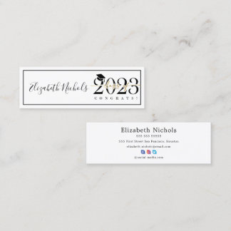 Cartões de nome de graduação personalizados