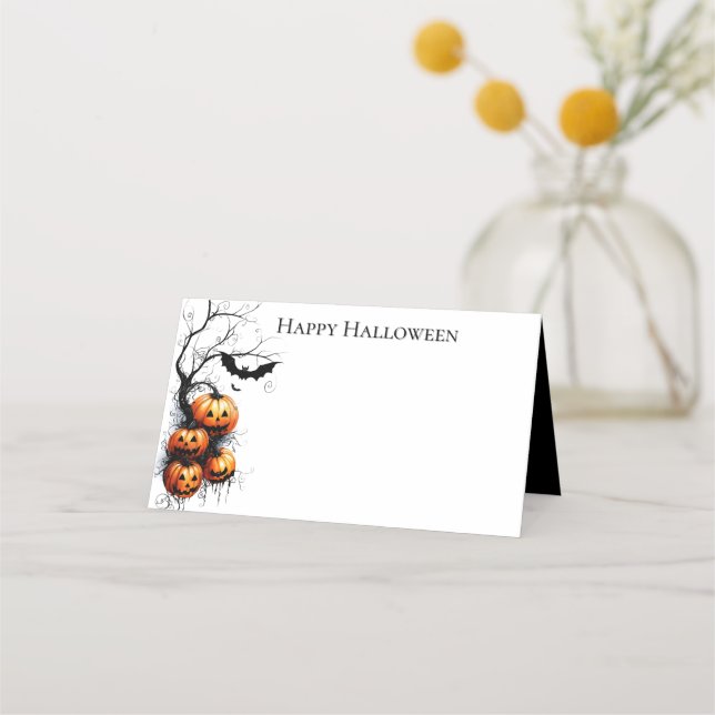 Cartões de Nome de Halloween (Frente)