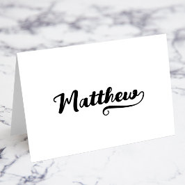 Cartões de Nome e Local Bold Brush Script W Swash