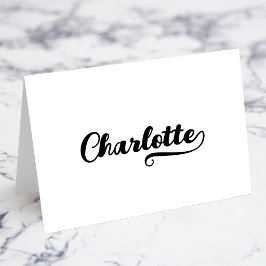 Cartões de Nome e Local com Bold Brush Script E Sw