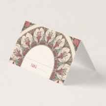 Cartões de Nome Mesa de Casamento Art Nouveau Vint