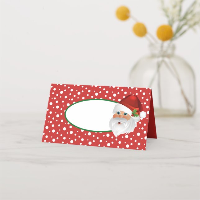 Cartões de Nome - Papais noeis de Natal (Frente)