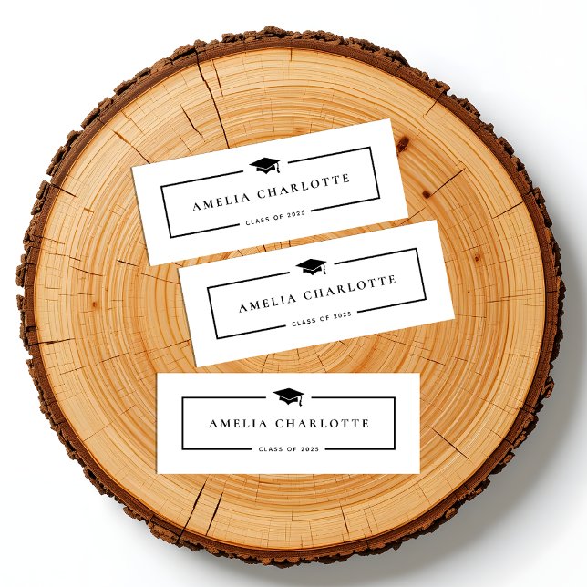 Cartões de Nome para Graduação 2025 - Moderno Mini (Criador carregado)