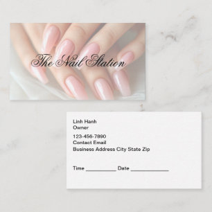 Cartões de Nome Salão de Unhas Classy