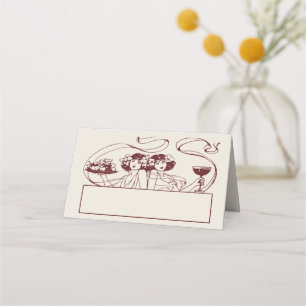Cartões de Nome Vintage de Mesa de Casamento
