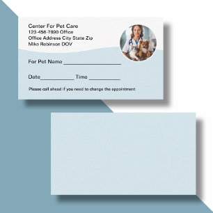 Cartões de Nomeação Veterinária Pet Care