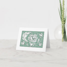 Cartões de Nota Beardsley Peony Art Nouveau