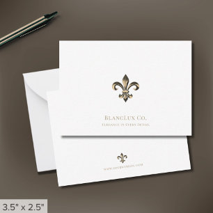 Cartões de Nota Branca do Logotipo Fleur-de-lis El