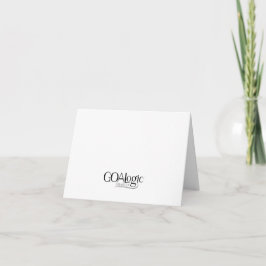 Cartões de nota branca e preto do logotipo GOALogi