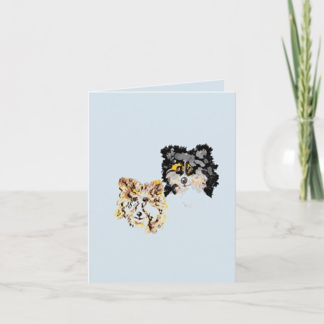 Cartões de Nota Collie (Frente)