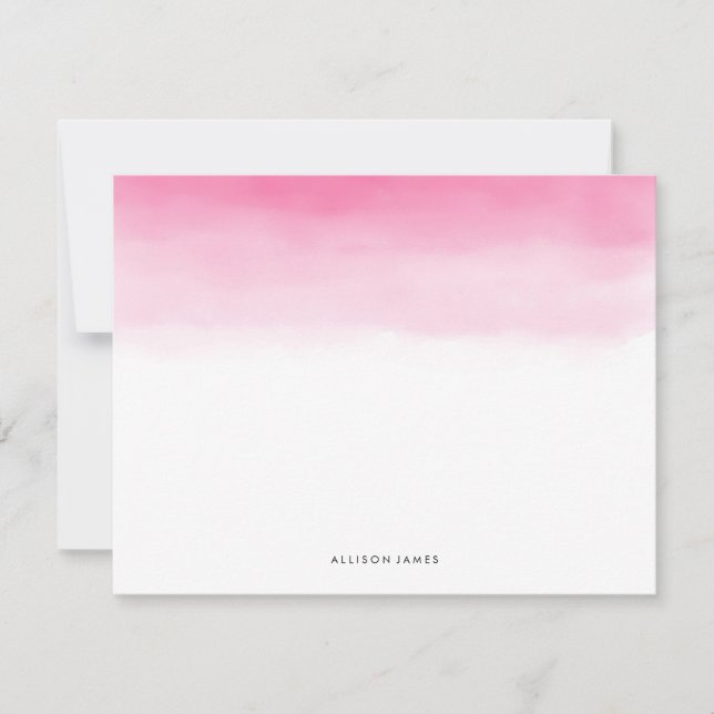 Cartões de nota cor-de-rosa de Ombre (Frente)