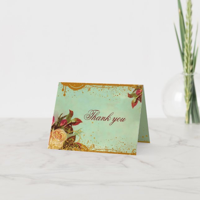 Cartões de nota cor-de-rosa do Victorian (Frente)